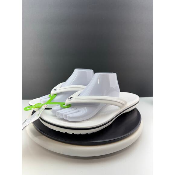 CROCS Other - Crocs Crocband Flip-Flop Men's Size 13 White Toe-Post Casual Comfort Sandals NEW